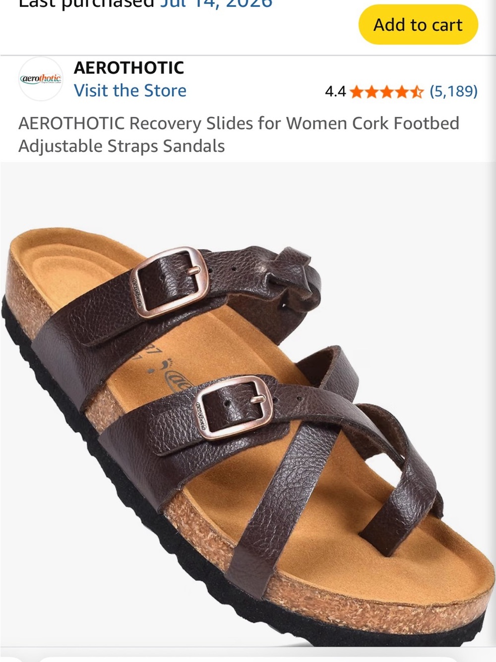 Aerothotic Birkenstock Style Sandals US Size 9